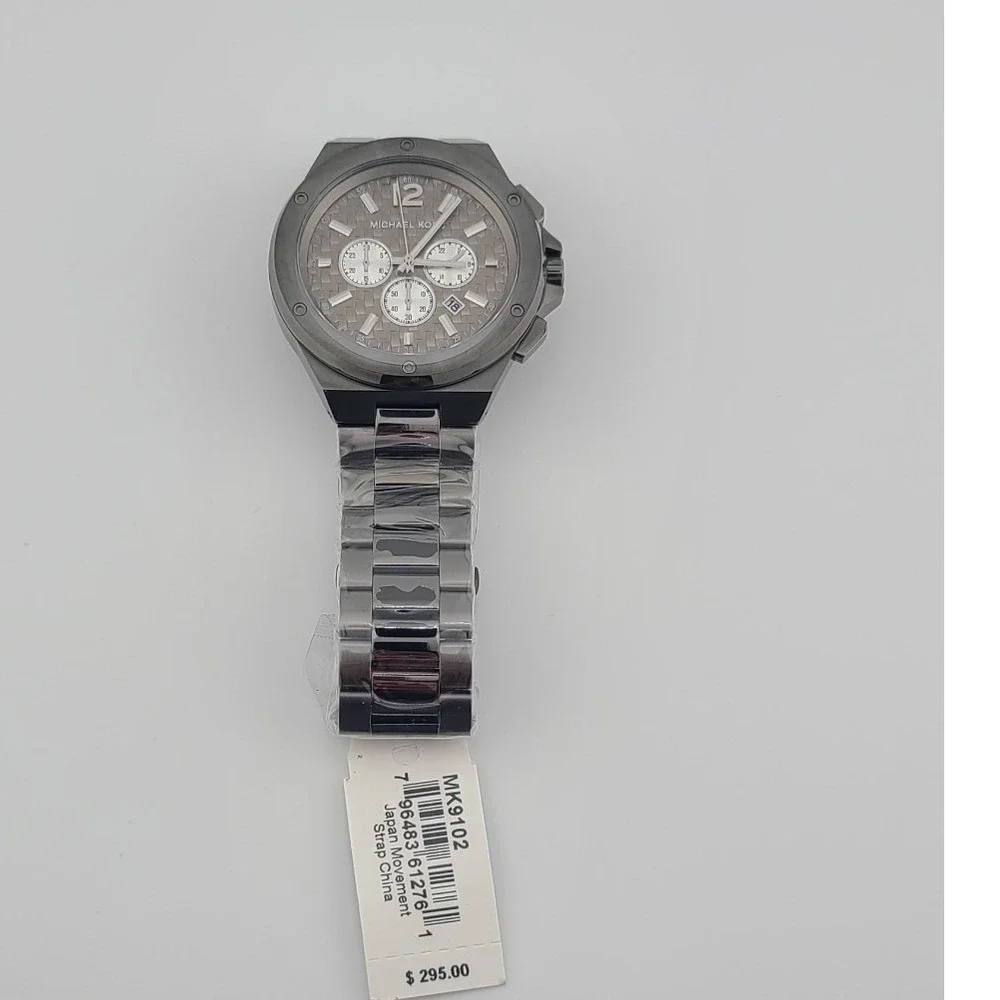 Michael Kors Men's MK9102 Gunmetal Stainless Steel Chronograph Watch New